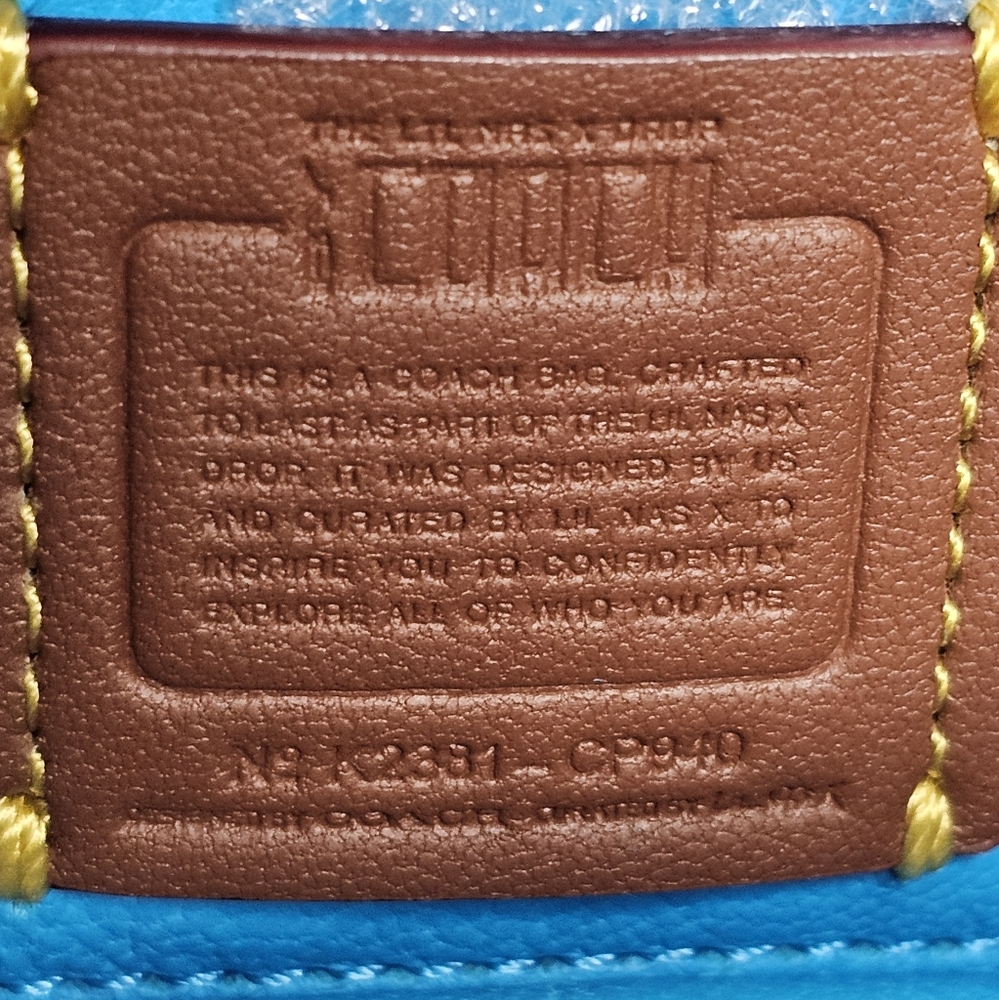 Coach Lil Nas X Drop Tabby 12 Shearling Montero Blue Crossbody Bag - Picture 9 of 11